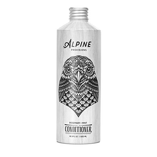הוראות אלפיניות מרכך טבעי, רוזמרין + מנטה, בקבוק אלומיניום ללא פלסטיק 16.9