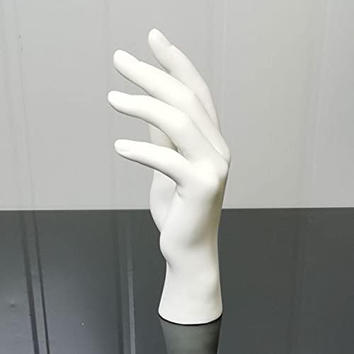 Welliestr 1 זוגות נשי ביד נשי תכשיטי ידיים כפפות צמיד כפפות תצוגה מארגן מעמד לאמנות ציפורניים יד - לבן