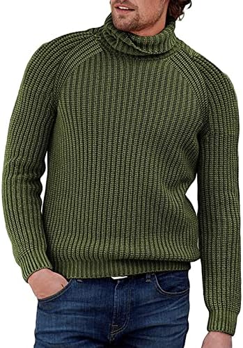 פדאסו סוודר מכוער בתוספת גודל, סוודר לגברים אופנה מוצקה צוואר עגול סרוג שרוול ארוך סרוג