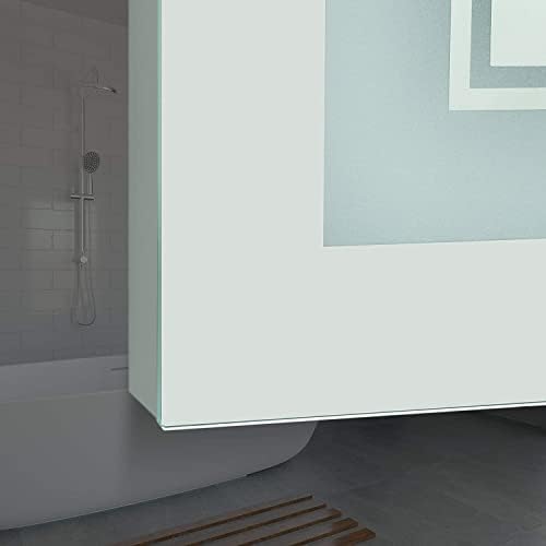 32 x 32 מראה אמבטיה LED, מראה אמבטיה עם אורות, מראה LED לחדר אמבטיה, מראה אמבטיה מוארת, מראה איפור
