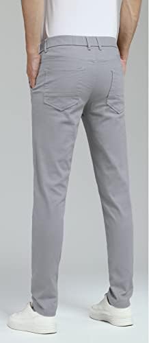 מכנסי חאקי צמודים לגברים משובצים ופשוטים מכנסיים צבעוניים מכנסיים דקים בכושר מכנסיים מחודדים