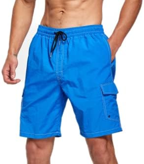גזעי שחייה של Stickon Mens מהיר מהיר של מכנסי חוף יבש של מכנסיים קצרים עם כיסים