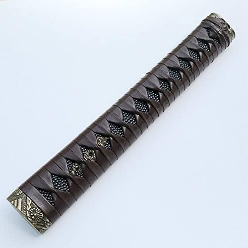 בויו יפני סמוראי קטאנה חרב ידית Tsuka10.2 '' סגסוגת/נחושת/אביזרי ברזל אמיתיים או מזויפים Samegawa