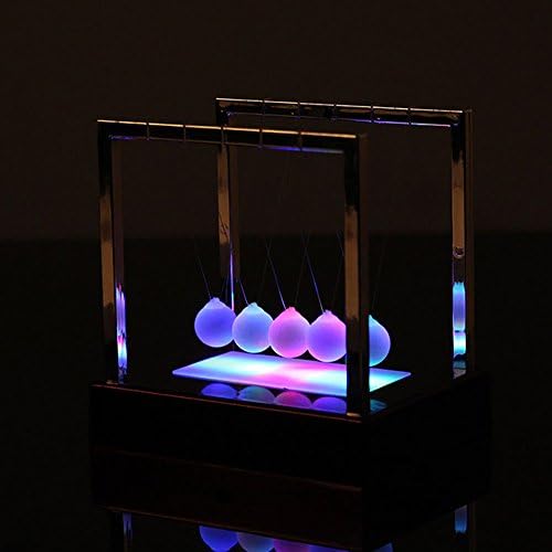 עריסת ניוטון, ניוטון עריסת כדורים מתנדנדים עם LED LED צבעוני אור אמנות מתנות מתנות שולחן אביזרים חיוניים
