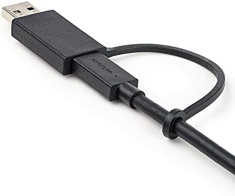 Startech.com כבל USB-C 3ft עם USB-A מתאם דונגל-כבל USB C היברידי 2-in-1 C/USB-A-USB-C ל- USB-C,