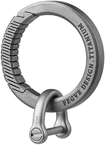קליפ קרבינר עגול טיטניום+קטעי טבעת מפתח מסתובבים