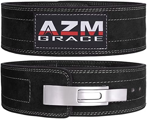 AZM ספורט עור הרמת משקל חגורת מנוף להרימת כוח אבזם IPF גברים ונשים Strongman 10 ממ אימון דו -אימון