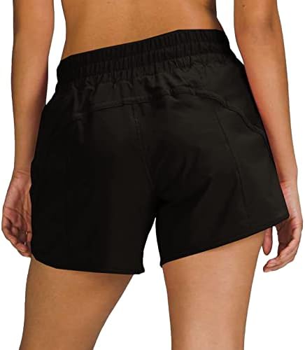 מכנסיים קצרים בגודל 5 אינץ 'לנשים במכנסיים אמצע חדר כושר יוגה מכנסיים קצרים אתלטי