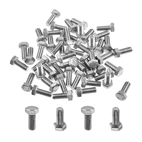 Bettomshin M5 Hex Bolt M5-0.7 x 12 ממ ברגי בורג ראש hex kex 304 נירוסטה ברגה משושה ברגה מלאה 50 pcs