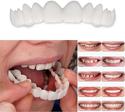 2 זוגות מיידי חזיתות תותבות עבור גברים ונשים, להתאמה אישית זמני מזויף שיניים, שיניים לשפר חיוך, מושלם