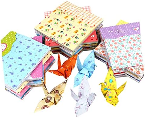 OperitAcx 2 חבילות/144 גיליונות מלאכה לילדים לילדים אורגמי אלבום צילום אלבום יצירתי אוריגמי ניירות קיפול מדפסת
