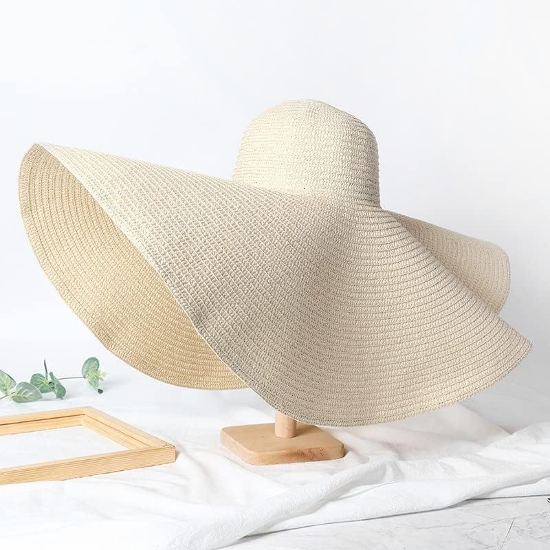 25 סמ רחב שוליים מתקפל שמש כובע לנשים גדול חוף כובע קיץ כובע