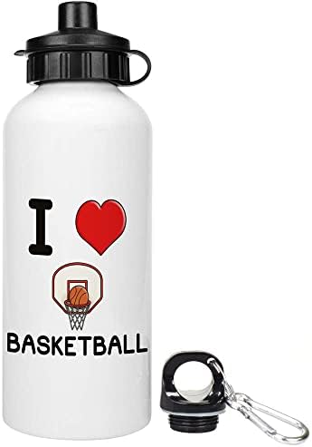 Azeeda 600ml 'אני אוהב כדורסל' בקבוק מים / שתייה לשימוש חוזר