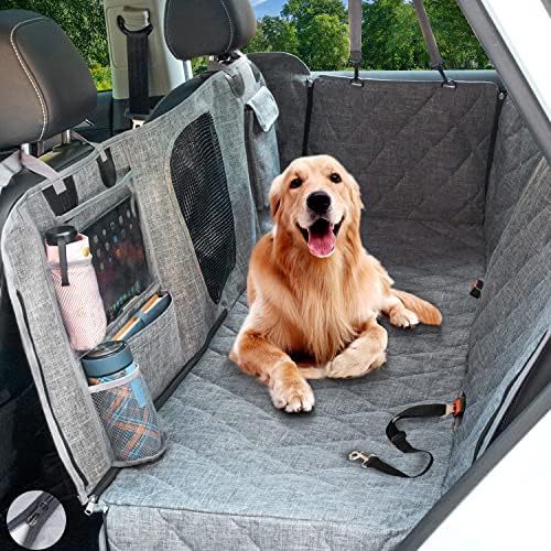 חיות מחמד רכב כלב כיסוי מושב אחורי-רכב ערסל לכלבים עמיד למים-כלב רכב מושב כיסוי עבור מושב אחורי עם רשת
