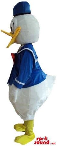 ספוטסונד דונלד ברווז באפוד כחול אופי קריקטורה קמע תלבושת ארהב