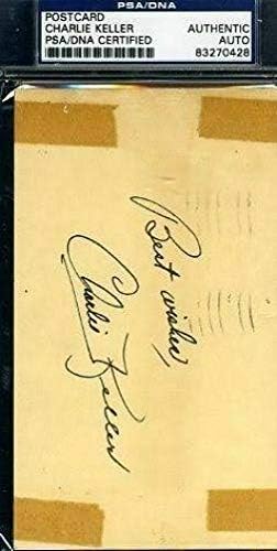 צ'רלי קלר חתם על PSA/DNA 1952 חתימה של GPC עם סימן דואר - חתימות MLB חתכות