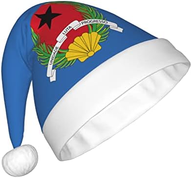 זלטאס סמל של גינאה ביסאו חג המולד כובע למבוגרים רך נוח סנטה כובעי חג המולד לשנה חדשה חג ספקי צד