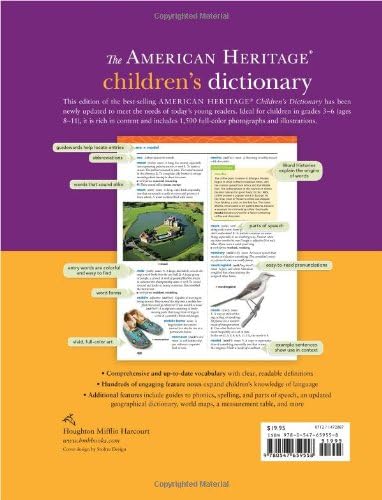 הוטון מיפלין 1472087 מילון ילדים מורשת אמריקאית, כריכה קשה, , 896 עמודים