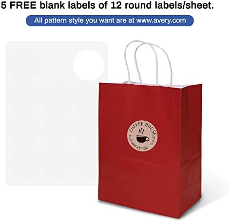 25 יחידות שקיות נייר קראפט אדומות בגודל 8 על 4.25 על 10.5 אינץ ' שקיות מתנה עם ידיות בתפזורת, שקיות מסיבה,שקיות