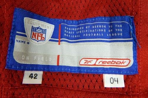 2004 סן פרנסיסקו 49ers 19 משחק הונפק אדום ג'רזי 42 DP30861 - משחק NFL לא חתום בשימוש בגופיות