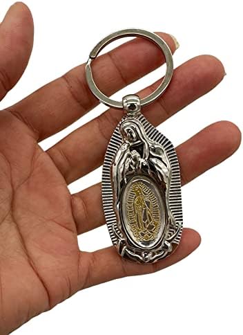 רבנ ראשית הקודש מחזיק מפתחות לטובת גבירתנו של גואדלופה טבילת מתכת מפתח טבעת