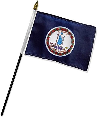 וירג ' יניה 4איקס 6 דגל מקל שולחן