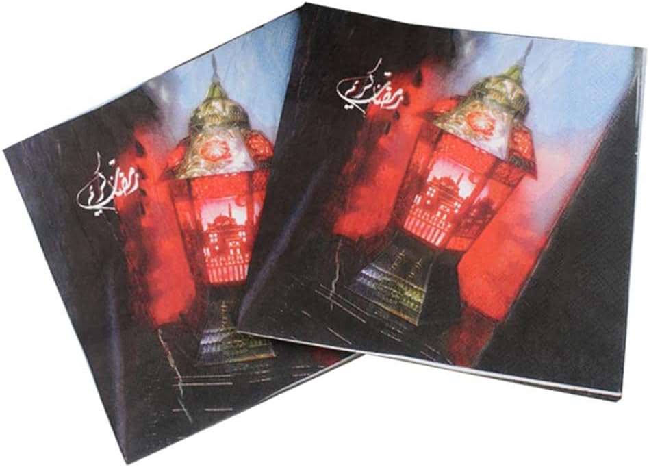 20-פאק עיד מובארק ניירות מפיות רמדאן מפיות משקאות לאביזרי כלי טבלה של המפלגה האסלאמית