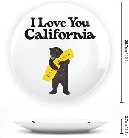 דוב אני אוהב צלחת דקורטיבית קרמיקה בקליפורניה עם עמדת תצוגה תלויה מתנות חגיגיות לחתונה בהתאמה אישית עבור