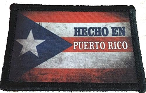 Hecho en Puerto Rico/Morale Patch. מושלם לציוד הצבא הצבאי הטקטי שלך, תרמיל, כובע בייסבול מפעיל, מנשא