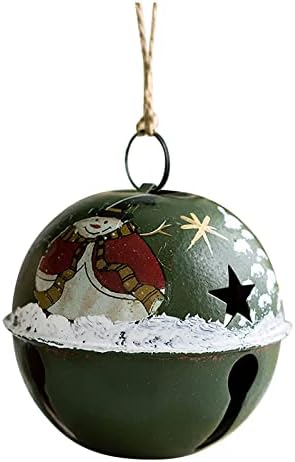 תליון פעמון חג המולד תליון עתיק ברזל שלג פעמון פעמון תליון עץ חג המולד קישוט