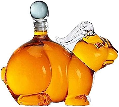 ויסקי דקנטדור 1000 מ ל ארנב צורת ויסקי קנקן-בעלי החיים נחש צורת יצירתי זכוכית בקבוק שקוף קרפט קישוט עבור