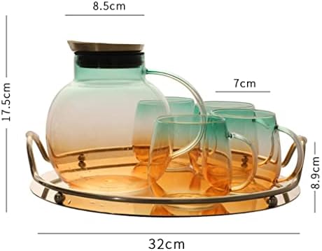 ZLXDP מגניב כוס כוס זכוכית קומקום לבן