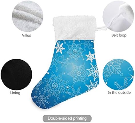 גרבי חג המולד של Alaza חג המולד של פתיתי שלג בחורף קלאסית קלאסית קישוטים לגרביים קטנים להתאמה אישית לעיצוב