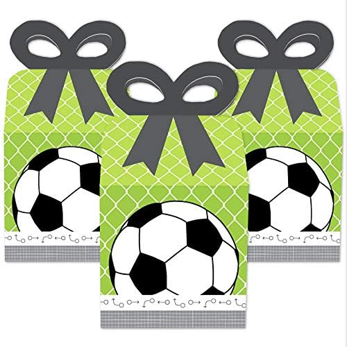 נקודה גדולה של אושר Goaaal - כדורגל - קופסאות מתנה לטובת מרובע - מקלחת לתינוק או קופסאות קשת מסיבת יום הולדת -