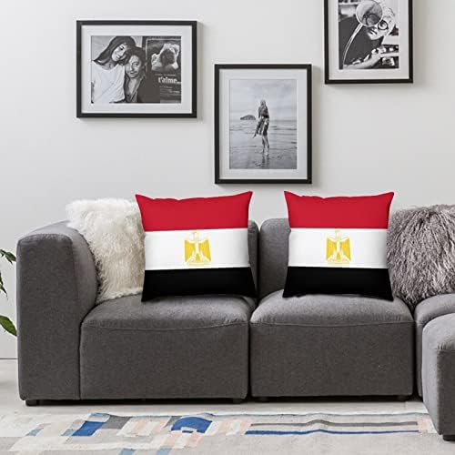 סט דגל מצרים של 2 כריות זריקה מכסה כרית כרית מרובעת לכרית כרית לספה ספה דקורטיבית של חדר שינה