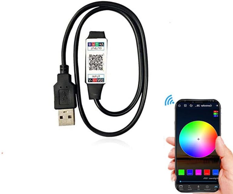 בקר RGB של TOPXCDZ עבור בקרת Bluetooth רצועת LED מיני בקר Bluetooth USB קלטת LED אנדרואיד 2835 5050