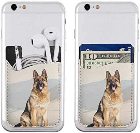 GAGADUCK כלב גרמני רועה דבק טלפון טלפון סלולרי מקל טלפון סלולרי על כרטיסי שרוול שרוול זיהוי