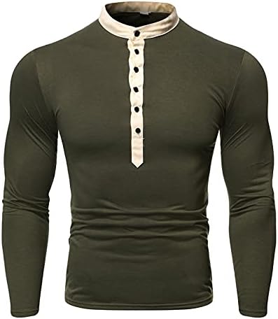 צמרות XXBR לגברים, 2021 כפתור הגברים הנפילה הנלי הנלי קדמי שרוול ארוך שרוול ארוך חולצות טריקו