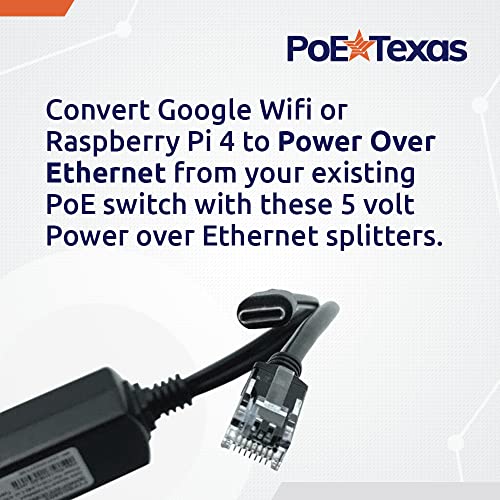 POE TEXAS POE POWER למכשירי USB-C, כולל WIFI Google & Raspberry PI-למערכות קופה, שילוט דיגיטלי ועוד, 802.3AF
