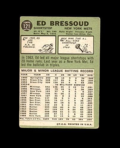 אד ברסוד חתום 1967 Topps New York Mets Autograph