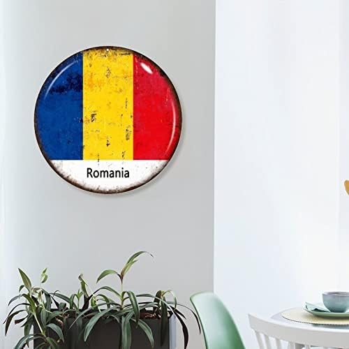 דגל רומניה שלט ברוך הבא דלת הכניסה רומניה שלט מתכת פטריוטי תפאורה קאנטרי מזכרות קיר בהתאמה אישית אמנות קיר בית