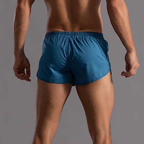 BMISEGM מכנסי בוקסר לגברים מגברים מכנסי צבע אחיד בקיץ רצועה אלסטית רופפת תחתונים של גברים ספורט יבש יבש.