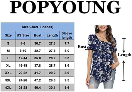 פופצעיר נשים של 2023 אביב-קיץ הנלי חולצות כפתור עד טוניקת חולצות מקרית קצר שרוול חולצה חולצות