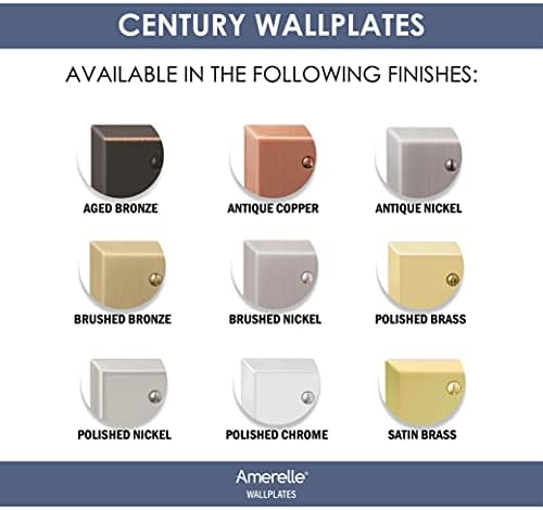 Amerelle 163DAC Century Wallplate, 1 דופלקס, פלדה, נחושת עתיקה, 1 חבילה
