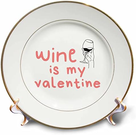 Rosette 3drose - הצעות מחיר ולנטיין - יין הוא האהבה שלי - צלחות