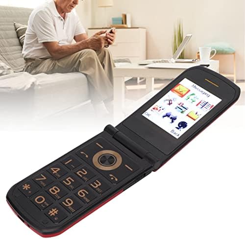 טלפון הפוך לקשישים, טלפון סלולרי בכיר עם נעילה עם כפתורים גדולים GSM טלפון קשישים, חיוג מהיר, מצלמה, רדיו, מחשבון,