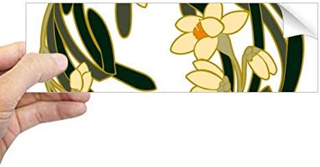 Diythinker סין פרח ניצן פרח אמנות דפוס עגול מלבן מלבן פגוש מדבקות חלון מדבקות חלון