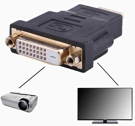 Wsklinft Home Audio HDMI תואם זכר לנקבה DVI-D 24+1 מתאם ממיר כבל כבל DVI מתאים להתאמה להמרה מרובה