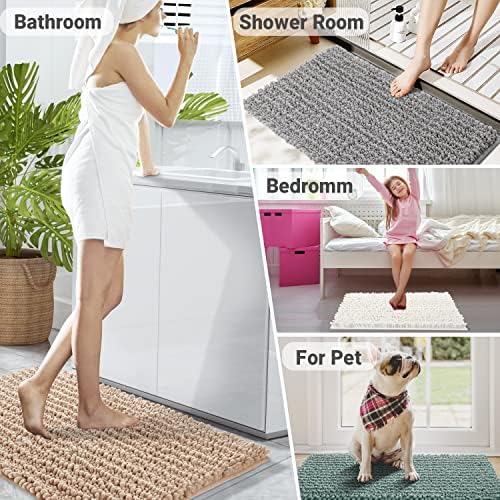 שטיחי אמבטיה יוקרתיים של yimobra שטיחים 2 חלקים, שטיח קוויון קוויון רך U