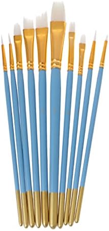 10 יחידים מקצועיים שמן כחול גואש צבעי מים צבעי ציפורניים עט עט ניילון לבן מברשות שיער